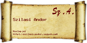 Szilasi Andor névjegykártya